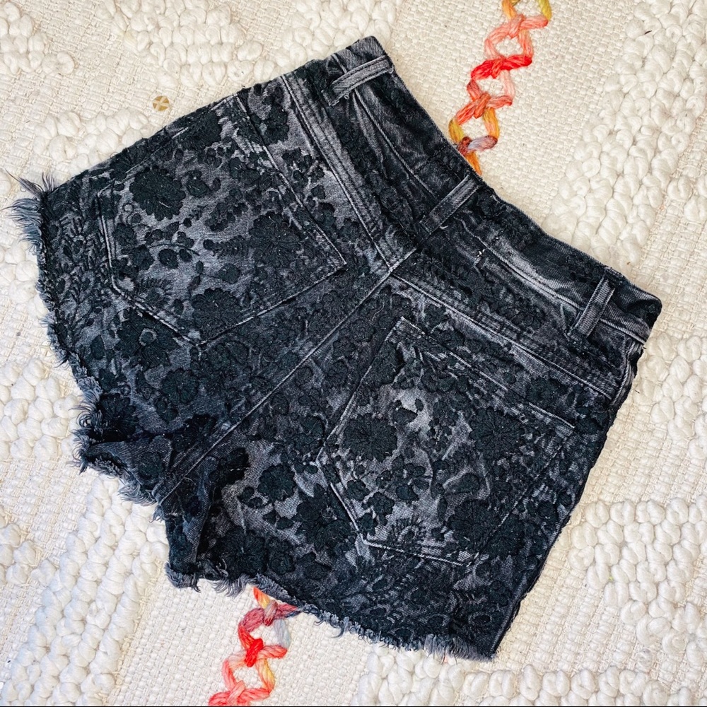 Free People Etienne Fields Embroidered Jean Shorts - Picture 6 of 15